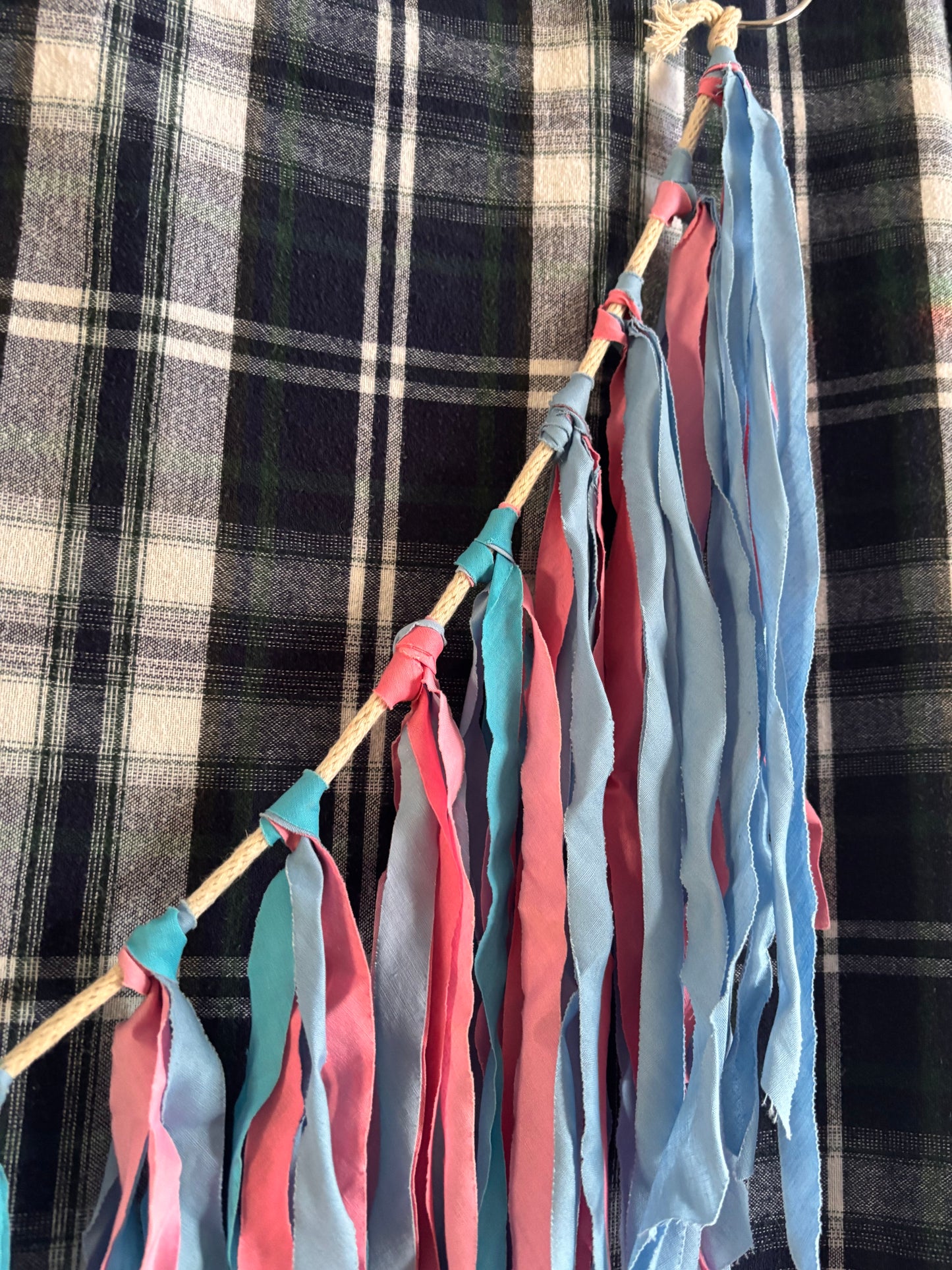 home : pink + blue linen bunting