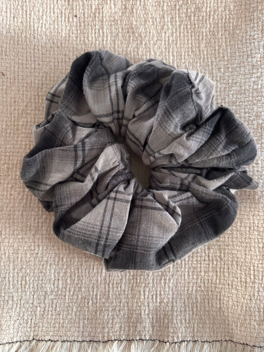 scrunchie : plaid cotton
