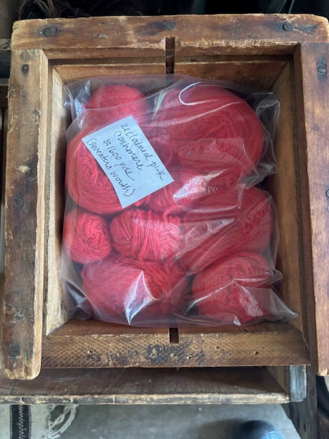 craft : reclaimed pink cashmere yarn